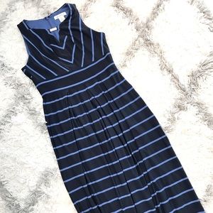 Long tank dress, Navy blue with lighter blue stripe! Worn once!